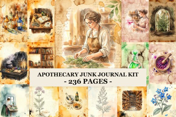 Apothecary Junk Journal Kit: Vintage Charm for Modern Crafters