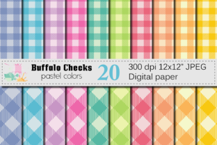 Buffalo Plaid Pastel Digital Paper: A Modern Design Staple