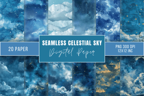 Celestial Sky Digital Paper Bundle: A Universe of Creative Potential