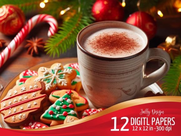 Christmas Cookies with Hot Cocoa Paper: A Designer's Delight