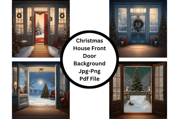 Christmas House Front Door Background: Design Ideas
