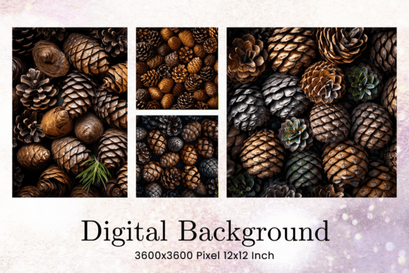 Christmas Winter Pinecones Background: A Digital Designer's Essential