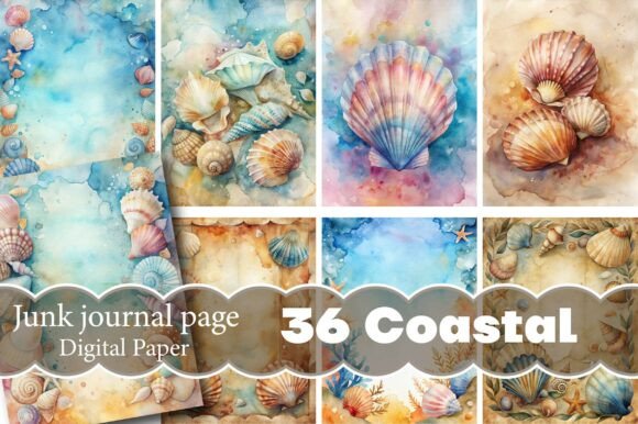 Coastal Junk Journal Pages: A Creative Asset for Your Projects