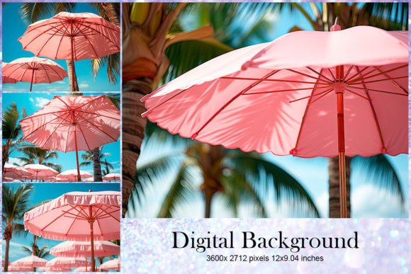 Escape to a Digital Paradise with Palm Tree Coconut Summer Sea Background