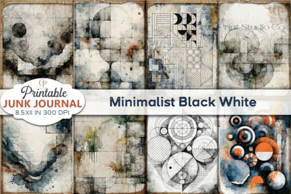 Minimalist Black White Junk Journal Page: A Designer's Guide