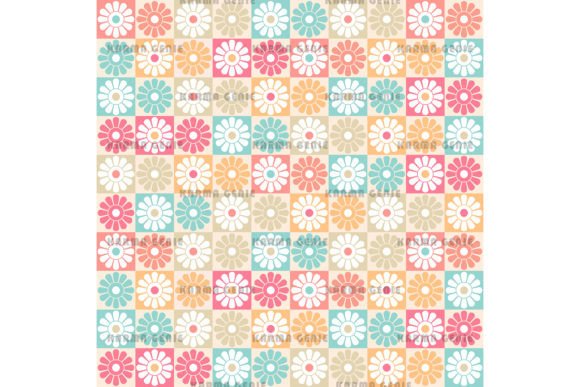Retro Colorful 1970s Flowers Background: A Design Asset for Bold Branding