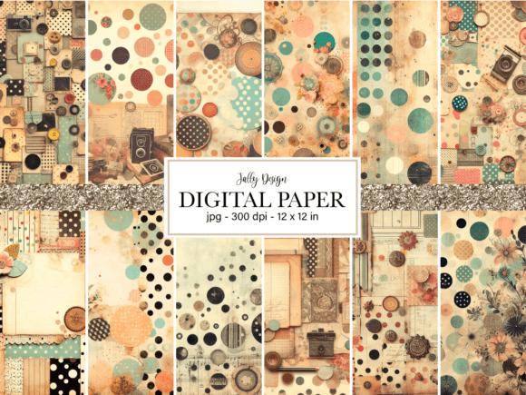 Reviving Nostalgia with Vintage Polka Dots Scrapbook Paper