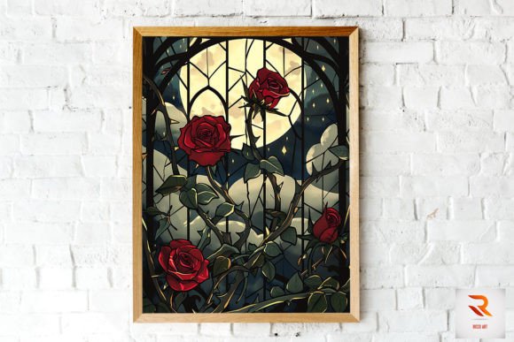 Stained Glass Rose & Moon Wall Art: Beyond Simple Decoration