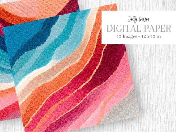 Vibrant Visuals: Orange and Blue Textured Abstract Art