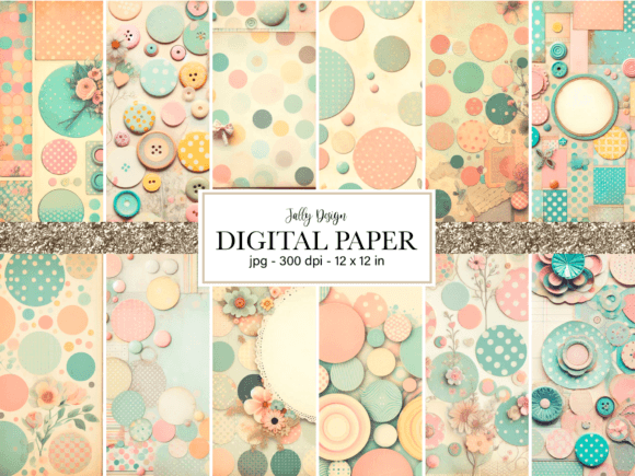 Vintage Pastel Polka Dots: A Scrapbook of Soft Style