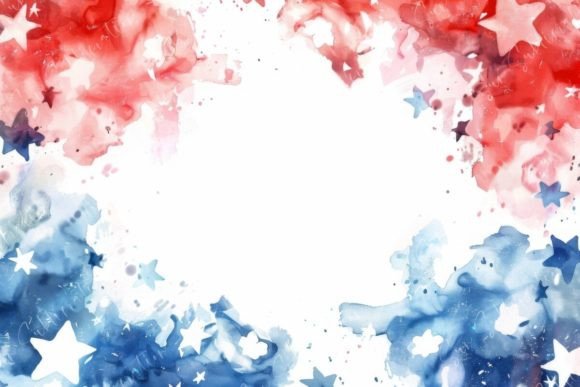 Watercolor Stars Background: Vibrant Festive Artistry