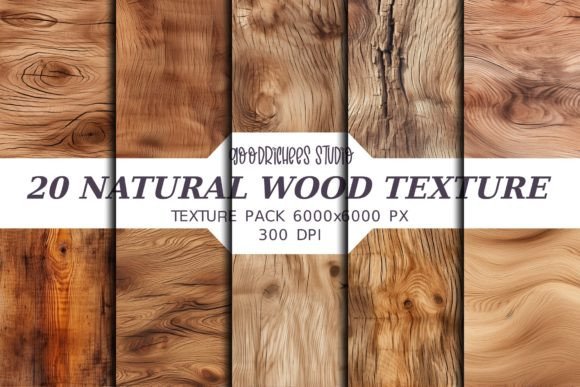 Wood Background Paper Pack: 24 Digital Files for Every Project